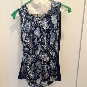 Blue and Gray XS Sleeveless Women's Top